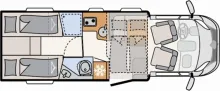 Grundriss Tag Dethleffs Just Camp T 7052 EB - Fiat TOP-ANGEBOT !!!