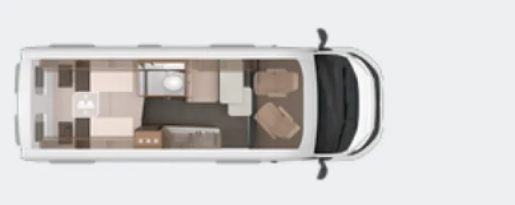 Grundriss Tag Knaus BoxLife 630 ME AHK Navi Rahmenfenst Radträger