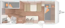 Grundriss Tag Weinsberg CaraOne EDITION HOT 550 QDK Viel Zubehör