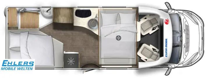 Grundriss Tag Eura Mobil Profila RS 675 SB Solar,Lithium,Wechselrichter