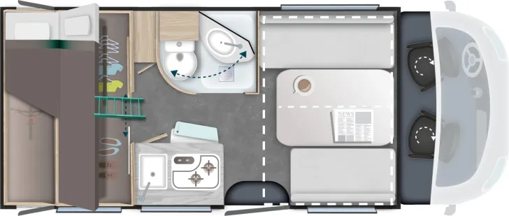 Grundriss Tag Chausson Teilintegriert S614 First Line Zubehör Paket