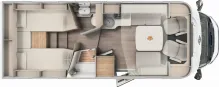 Grundriss Tag Carado T 457 *pro+ Paket*TV-Paket*Face-to-Face*