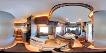 360° Innenansicht Hymer B-Klasse MC T 600 Premium-Line, Arktis, Hubbett