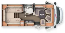 Grundriss Tag Carthago c-tourer T 143 LE Mercedes