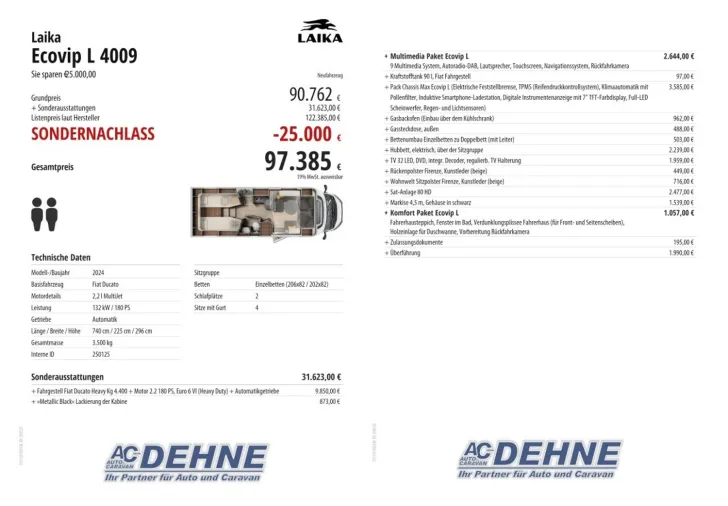 Fahrzeugbild Laika Ecovip L 4009 Oktober 2026 Verfügbar #3