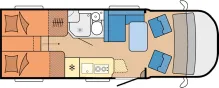Grundriss Tag Hobby OnTour C 680 GE ACC Jetzt 12.228Euro sparen!