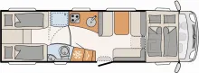 Grundriss Tag Dethleffs Globetrotter XXL A 9000-2 EB