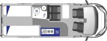 Grundriss Tag Westfalia Columbus Liner First Edition 180 PS Automatik