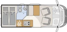 Grundriss Tag Dethleffs Globetrail Advantage 600 DR Fiat