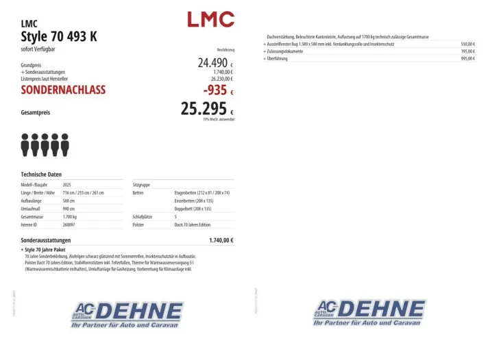 Fahrzeugbild LMC Style 70 493 K sofort Verfügbar #2