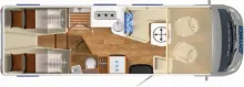 Grundriss Tag Hymer B-Klasse ML I 780 Voll-Luftfeder+Hubstützen+2xTV