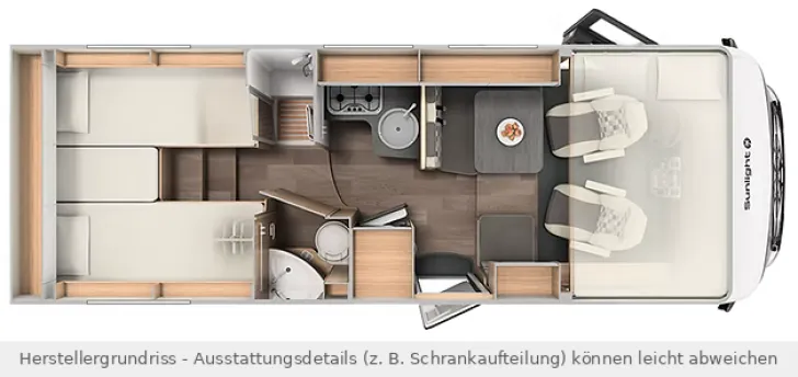 Grundriss Tag Sunlight I 68 Adventure Gut gepflegt, Vollausstattung