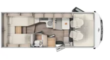 Grundriss Tag Carado I 338 pro+ Automatik/Navi/RFK/Markise