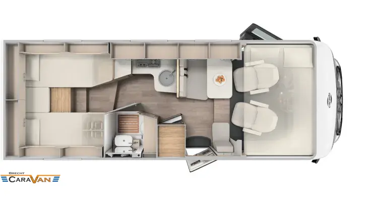 Grundriss Tag Carado I 338 pro+ Automatik/Navi/RFK/Markise