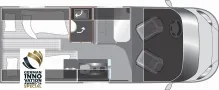 Grundriss Tag LMC Innovan Ford 592 SILVER EDITION