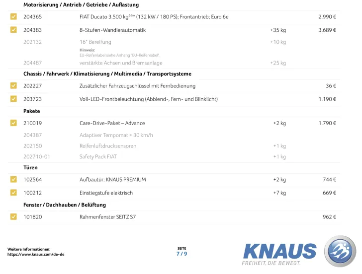Fahrzeugbild Knaus Van TI 650 MEG VANSATION L-Sitz, Fußbodenerwärmung Fiat #16