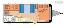 Grundriss Tag Hobby De Luxe 545 KMF Modell 2027 / Jetzt vorbestellen