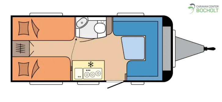 Grundriss Tag Hobby De Luxe 460 LU Modell 2027 / Jetzt vorbestellen