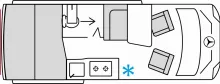 Grundriss Tag Bürstner Habiton HM 6.1 Autarkie-Pack Advanced