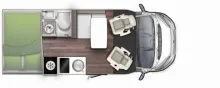 Grundriss Tag Forster T FT599HB Markise/Doppel-Din-Radio/Fahrradträger/Alu/RFK/Travel-Line-Plus-Paket/Mückengittertür