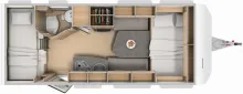 Grundriss Tag Hymer Eriba Eriba Nova Light 515 /Etagenbett/Markise