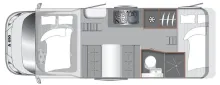 Grundriss Tag LMC Tourer A 690 Fiat/140PS/Markise/Dieselheizung