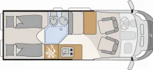 Grundriss Tag Dethleffs Globetrail 640 ER Fiat Automatik/Aufstelldach