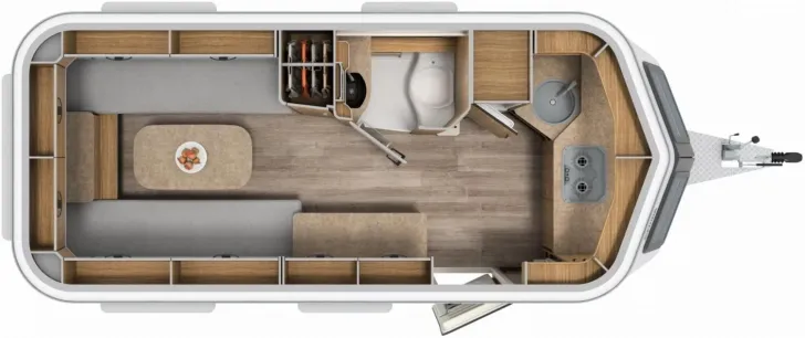 Grundriss Tag Hymer Eriba Eriba Touring 620 /Design-Paket/Frontküche