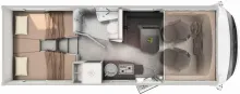 Grundriss Tag Hymer B-Klasse MC I 580 /Markise/TV/4.430 kg
