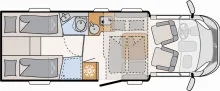 Grundriss Tag Dethleffs Just Camp T 7052 EBL /Automatik/Hubbett/Markise