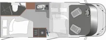 Grundriss Tag LMC Tracer 680 DL /Fiat/Automatik/Tracer Paket