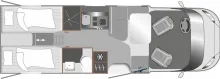 Grundriss Tag LMC Cruiser 750 EL /Automatik/Sicherheitspaket