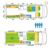 Grundriss Tag Mercedes-Benz Sprinter TRM VAN 2 (L3H2) Manufraktur/Autark