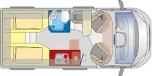 Grundriss Tag Pössl Summit Shine 600 LE Fiat 140 PS / Vision Paket 2