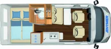 Grundriss Tag Hymer Free Campus 600 /aAHK/Dieselheizung/Markise/RFK