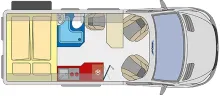 Grundriss Tag Pössl Roadstar X Mercedes /4.100 kg/Markise