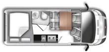 Grundriss Tag Westfalia Nugget Ford /Big Nugget/Winterpaket
