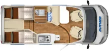 Grundriss Tag Hymer Van 374 Solar/Markise/Längsbetten/1. Hand