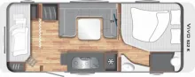 Grundriss Tag LMC Vivo 522 K /2.000 kg/Vivo-Paket
