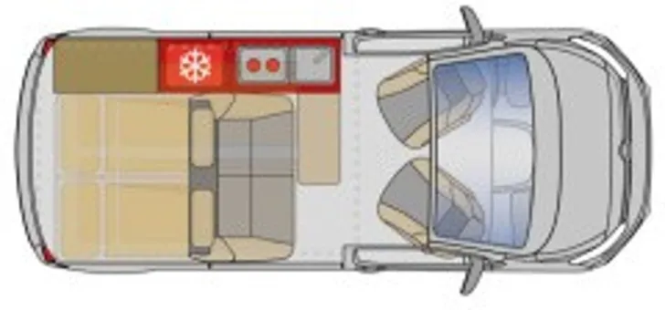 Grundriss Tag Pössl Campster Citroen 180 PS /Aufstelldach