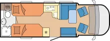 Grundriss Tag Hobby Maxia T 740 WE /Automatik/Lounge-Paket