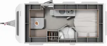 Grundriss Tag Hymer Eriba Eriba Feeling 425 /Schlafdach/Ambiente XL