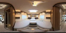 360° Innenansicht Mobilvetta Krosser 86 - Einzelbetten, Hubbett, Standklima