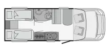 Grundriss Tag Dethleffs Advantage T 6611 Fahrradträger für 4 Räder