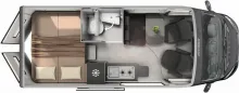 Grundriss Tag Hymer Redwood 601 Automatik, Navi+Kamera, Klimaautom.