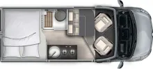 Grundriss Tag Ahorn Camp Van 550 Lithiumbatterie+Automatik+Dieselheizung