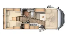 Grundriss Nacht Hymer Eriba B-Klasse MC I 580 NEUWERTIG mit Garantie