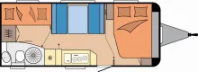 Grundriss Tag Hobby De Luxe 545 KMF Modell 2027
