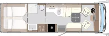 Grundriss Tag Concorde Carver 850 LI Echtglas-Fenster*Hybrid-Ceran