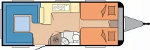 Grundriss Tag Hobby Prestige 620 CL Modell 2027